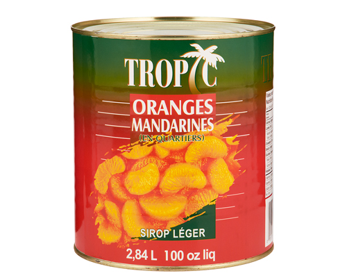 WHOLE MANDARIN ORANGES SEGMENTS IN LIGHT SYRUP - 6 x 2.84 l