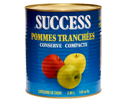 SLICED APPLE SOLID PACK - SUCCESS 6 x 100 oz