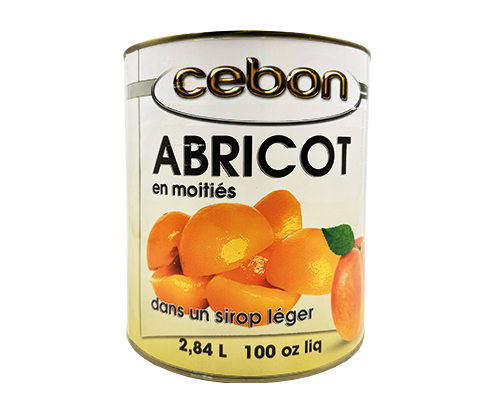 APRICOT HALVES IN LIGHT SYRUP 6X2.84 liters