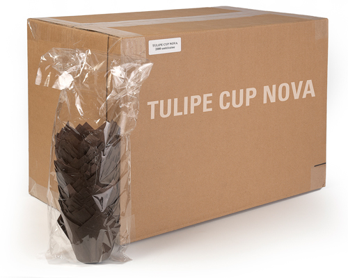 MOULE À MUFFIN BRUN OR (TULIPE SH131214) - EMBALLUXE 4000 unités