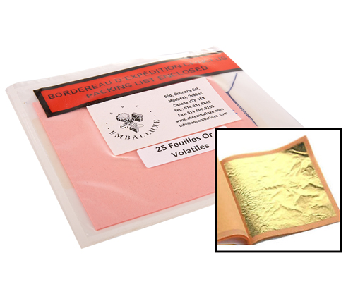 FEUILLES VOLATILES EN OR - EMBALLUXE 25unités