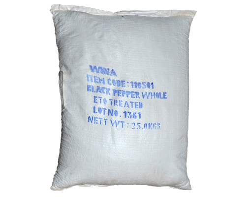 POIVRE NOIR ENTIER VIENT DE BAIE NON-MÛR - WORLÉE 25 kg