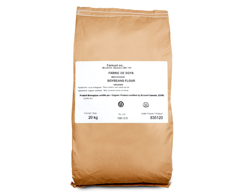 FARINE DE SOYA BIOLOGIQUE FINEMENT MOULUE SANS GLUTEN - GOLDENCROPS 20 kg