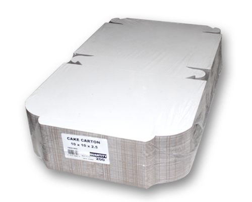 BOITE À GÂTEAU EN CARTON 10 x 10 x 2.5 200 unités