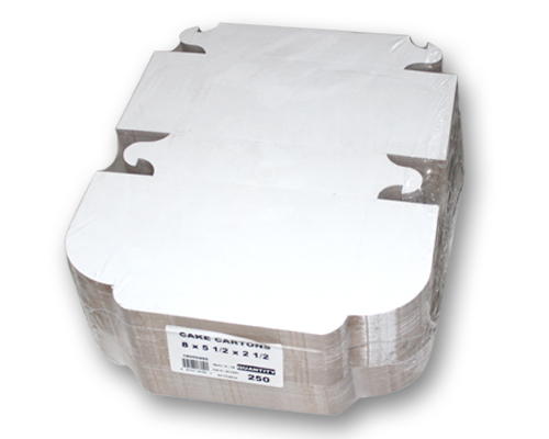 BOITE À GÂTEAU EN CARTON 8 x 5.5 x 3.5 250 unités