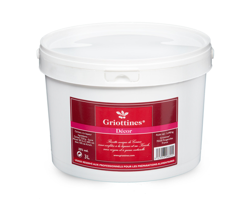 GRIOTTINES CERISES DECOR  25% AQSN - GRANDES DISTILLERIES PEUREUX 3 litres