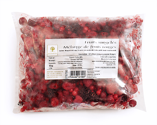 MÉLANGE DE FRUITS ROUGES SURGELÉ IQF - RAVIFRUIT 5 x 1 kg