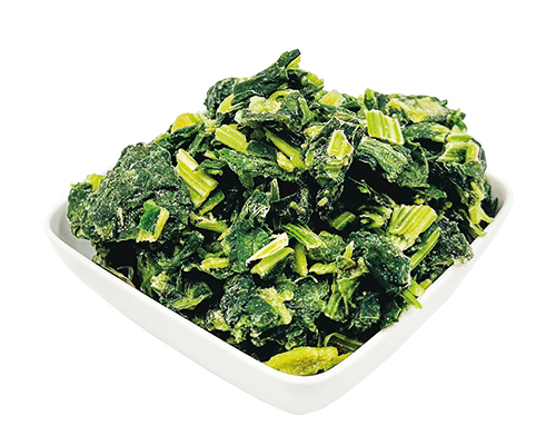 ÉPINARDS PROVENANT DE LA CHINE IQF HACHÉS 10 x 10 mm 20 lbs - 9.072 kg