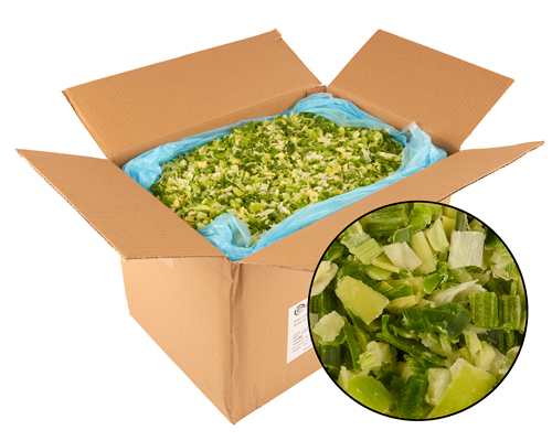 POIREAUX EN DÉS 10/10 mm IQF SURGELÉS  10 kg