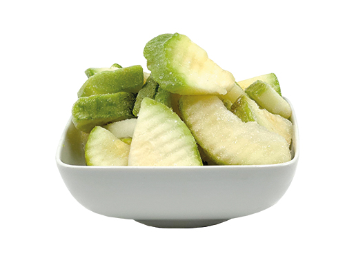 COURGETTES VERTES TRANCHÉES SURGELÉES ¼ IQF 10 kg