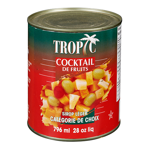 FRUIT COCKTAIL IN LIGHT SYROP - TROPIC 12 x 796 ml