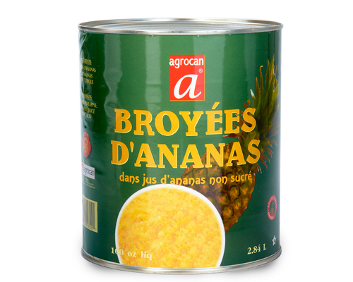 CRUSHED PINEAPPLES IN PINEAPPLE JUICE - ARTHUR ROGER 6 x 2.84 litres