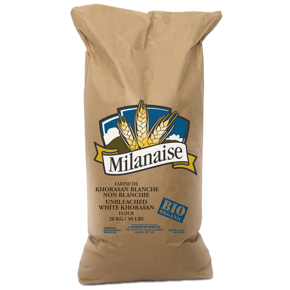 FARINE DE KHORASAN BLANCHE NON BLANCHIE BIOLOGIQUE - MILANAISE 20 kg