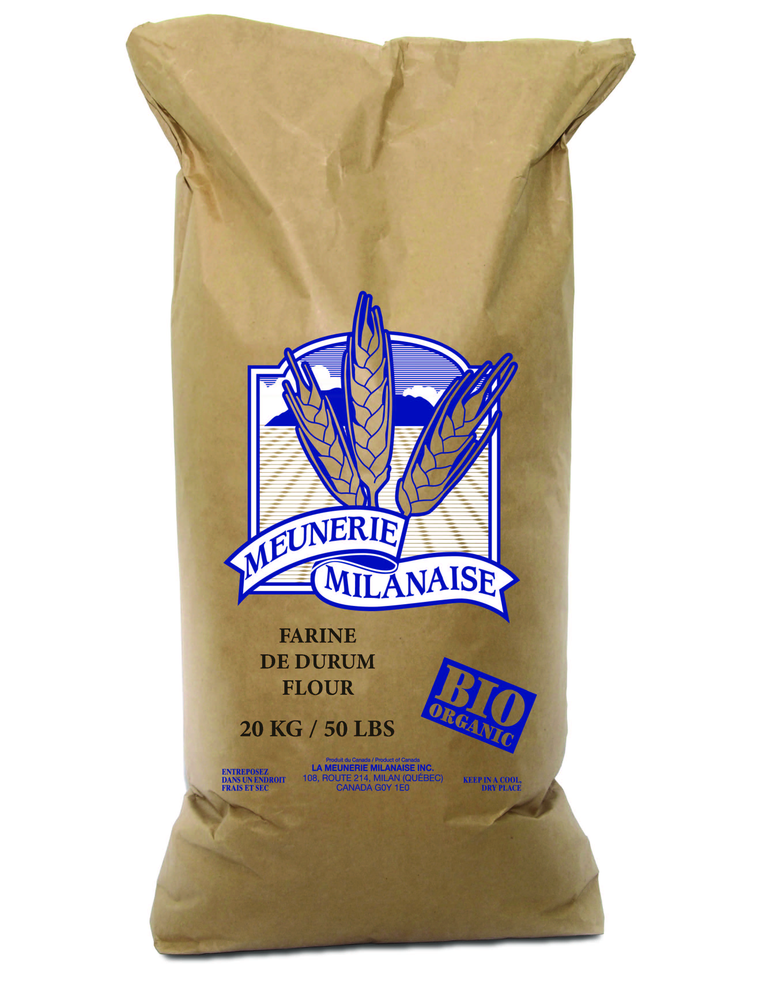 FARINE DURUM BIOLOGIQUE - MILANAISE 20 kg