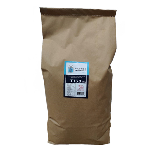 FARINE DE SEIGLE INTÉGRALE BIOLOGIQUE T130 - MOULIN DE PROMELLES 20 kg