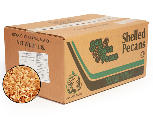 PACANES EN MORCEAUX MEDIUM  - NAVARRO PECAN 30 lbs -13.608 kg