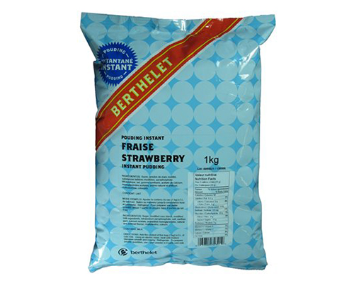 MÉLANGE POUR POUDING INSTANT À SAVEUR DE FRAISE 2 x 1 kg