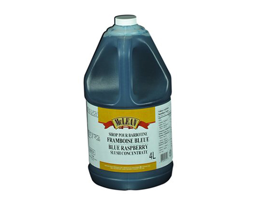 SIROP POUR BARBOTINE À SAVEUR DE FRAMBOISE BLEUE - MCLEAN 2 x 4 litres