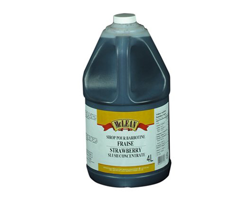 SIROP POUR BARBOTINE CONCENTRÉ À SAVEUR DE FRAISE - MCLEAN 2 x 4 litres