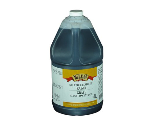 SIROP POUR BARBOTINE À SAVEUR À SAVEUR DE RAISIN - MCLEAN 2 x 4 litres