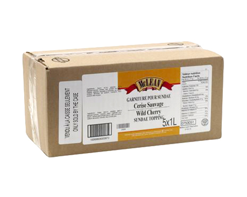 SAUCE POUR SUNDAE AU CERISE SAUVAGE - MCLEAN - 5 x 1 litre