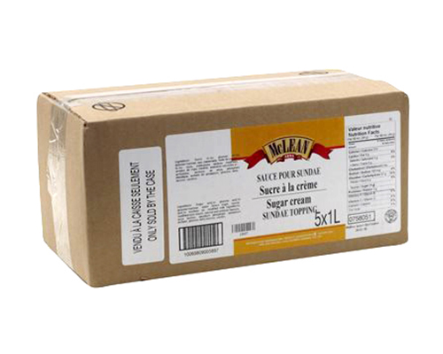 SAUCE POUR COUPE GLACÉE AU SUCRE À LA CRÈME - MCLEAN 5 x 1 kg
