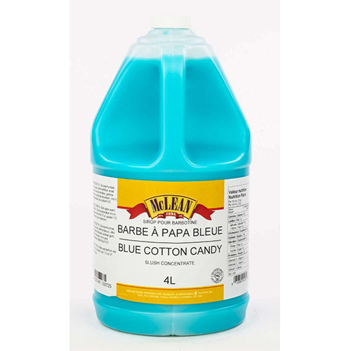 SIROP POUR BARBOTINE À SAVEUR DE BARBE À PAPA BLEUE - MCLEAN 2 x 4  litres