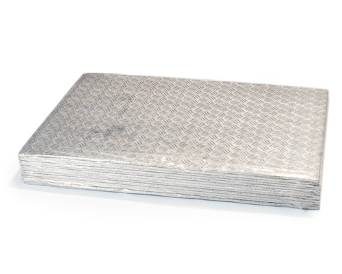SILVER CORRUGATED CAKE BOARD 12 x 17 x 3/16 - 12 units