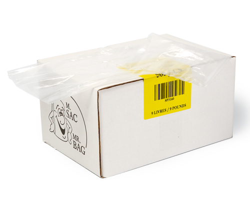 SAC EN  POLYTHYLÈNE 9 lb  - 7 X 3 X 18 - 500 unités