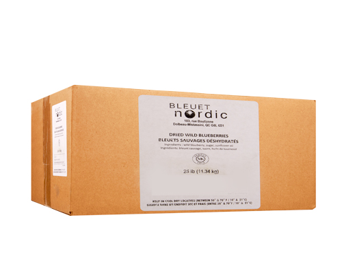 BLEUETS SAUVAGES SÉCHÉS DÉSHYDRATÉS - FRUIT D'OR 25 lbs - 11.34 kg