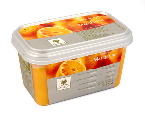 PURÉE DE MANDARINE SURGELÉE AVEC 10% SUCRE - RAVIFRUIT 5 x 1 kg