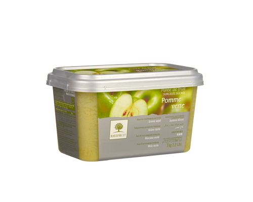 FROZEN GREEN APPLE PUREE WITH 10% SUGAR - RAVIFRUIT 5 x 1 kg