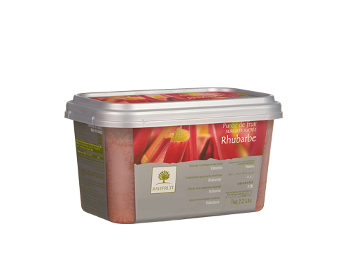 FROZEN RHUBARB PUREE WITH 10% SUGAR - RAVIFRUIT 5 x 1 kg