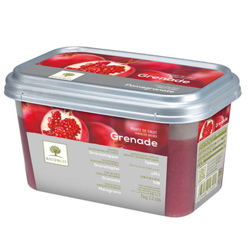 FROZEN POMEGRANATE PUREE WITH 10% SUGAR - RAVIFRUIT 5 x 1 kg