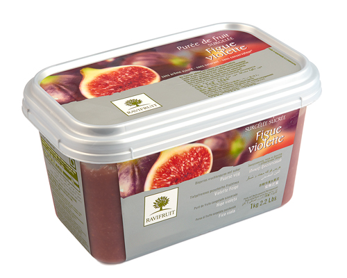 FROZEN VIOLET FIG PUREE WITH  10% SUGAR - RAVIFRUIT 5 x 1 kg