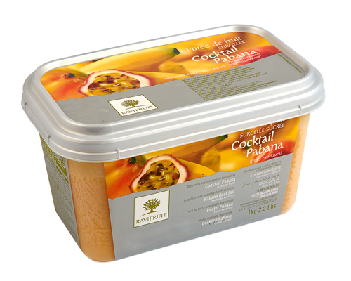 FROZEN PABANA COCKTAIL PUREE WITH 10 % SUGAR - RAVIFRUIT 5 x 1 kg