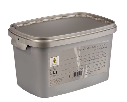 FROZEN WILLIAMS PEAR PUREE  WITH 10 % SUGAR - RAVIFRUIT 2 x 5 kg