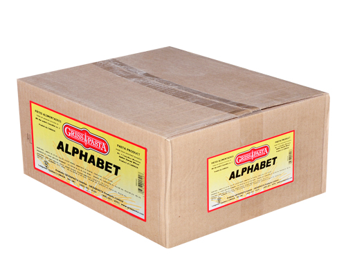 PÂTE ALIMENTAIRE  ALPHABET - GRISSPASTA 2 x 10 lbs - 9.072 kg