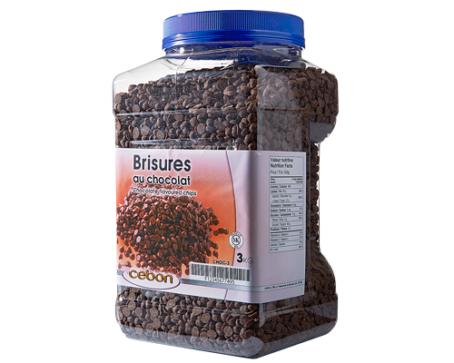 PÉPITES DE CHOCOLAT FONCÉ COMPOSÉ (1188-4) - CEBON 3 kg