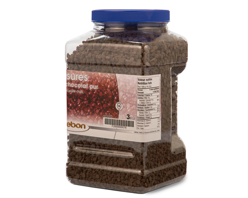 PÉPITES DE CHOCOLAT PUR MI-SUCRÉ PARVE - CEBON 3 kg