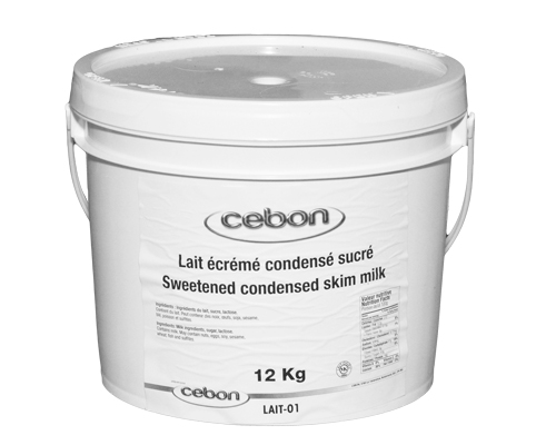 LAIT ÉCRÉMÉ CONDENSÉ SUCRÉ - CEBON 12 kg