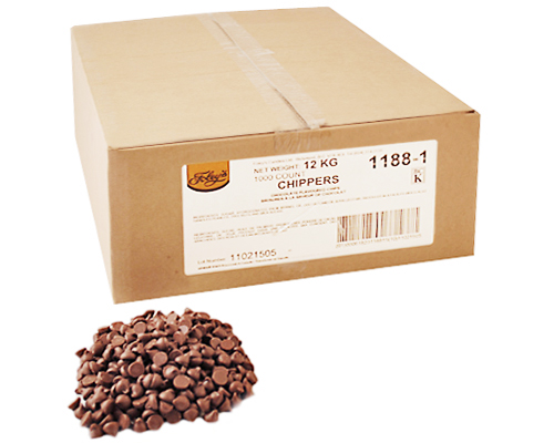 CHOCOLATE FLAVORED CHIPS 1000 CT - FOLEY'S 12 kg