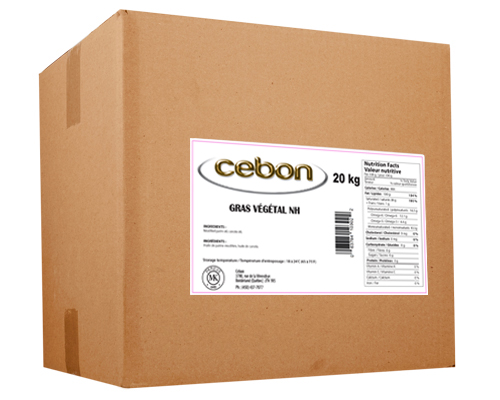 VEGETABLE SHORTENING  NON HYDROGENATED - CEBON - 20 kg