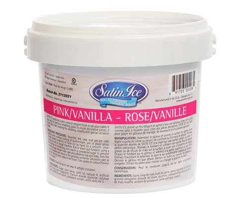 FONDANT À ROULER DE COULEUR ROSE - SATIN ICE 2.5  kg