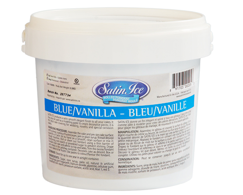 FONDANT À ROULER DE COULEUR BLEU - SATIN ICE 2.5 kg