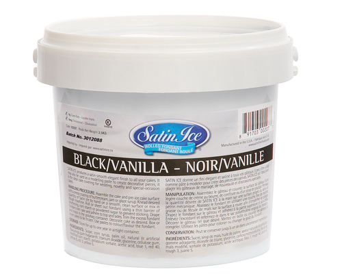 FONDANT À ROULER DE COULEUR NOIR - SATIN ICE 2.5 kg