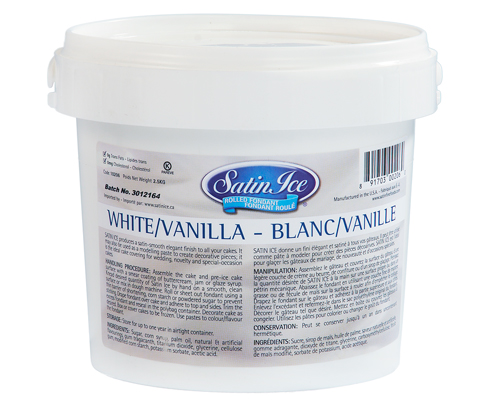 FONDANT À ROULER DE COULEUR BLANC - SATIN ICE 2.5 kg