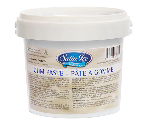PASTILLAGE DE COULEUR BLANC (GUMPASTE) PRÊT À L'EMPLOI -  SATIN ICE 2.5 kg