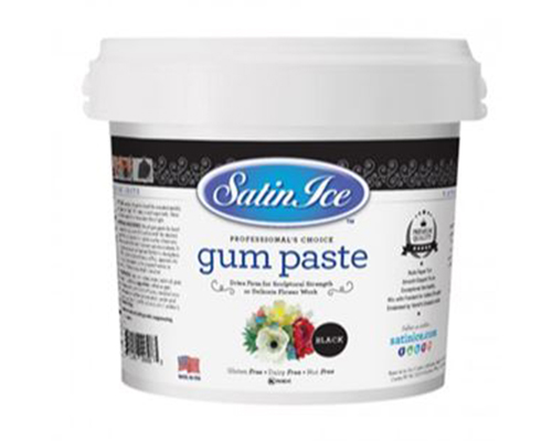 PASTILLAGE DE COULEUR NOIR (GUMPASTE) PRÊT À L'EMPLOI - SATIN ICE 1 kg