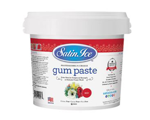 PASTILLAGE DE COULEUR ROUGE (GUMPASTE) PRÊT À L'EMPLOI - SATIN ICE 1 kg